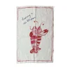 Dinette Dancing Lobsters Linen Tea Towel Clearance