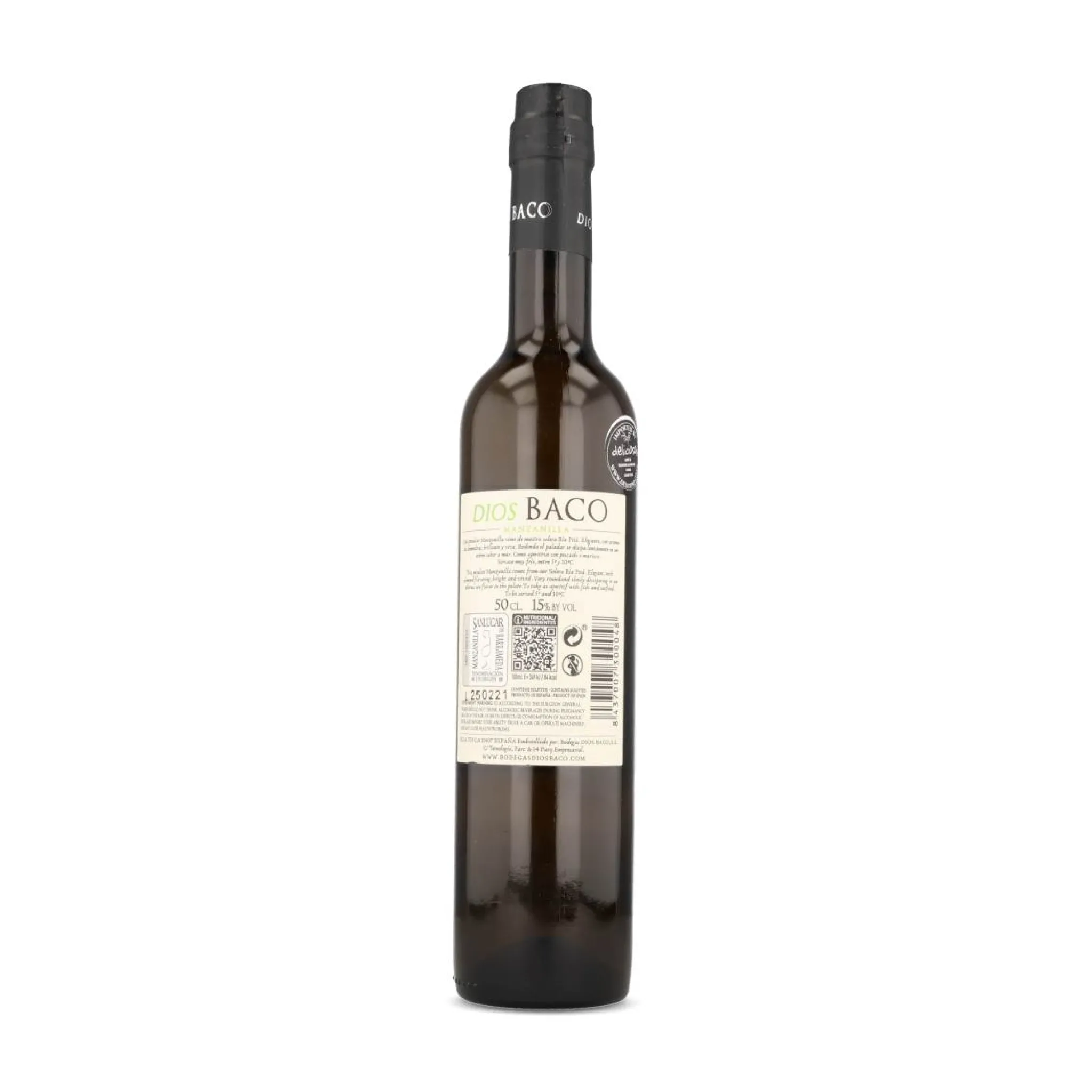 Dios Baco Manzanilla Sherry, 500ml New