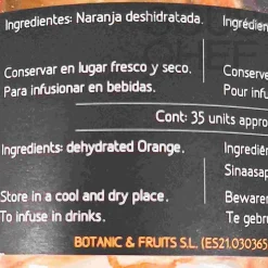 Botanic & Fruits Dried Orange Slices in Jar, 70g New