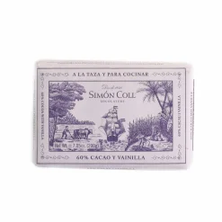 Simon Coll Drinking Chocolate Bar with 60% Cocoa & Bourbon Vanilla, 200g Outlet