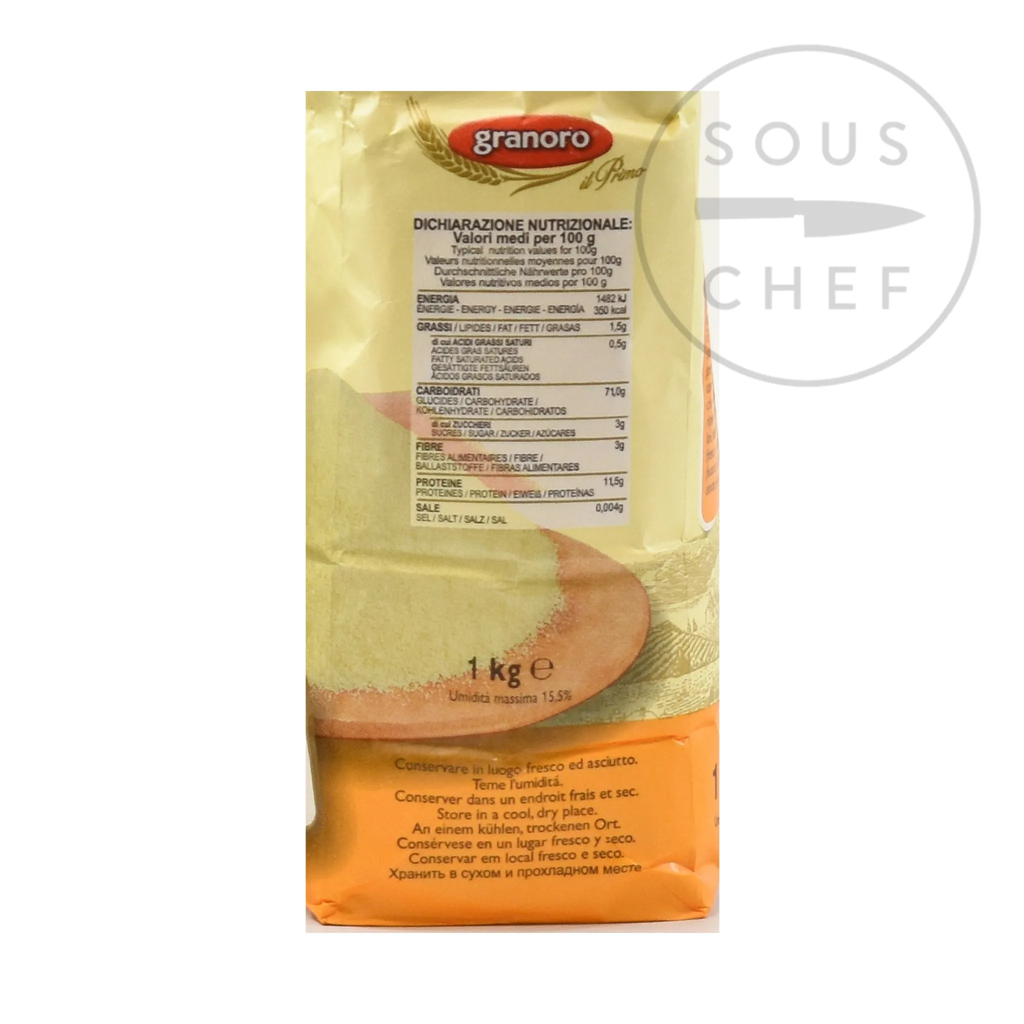 Granoro Durum Semolina 'Rimacinata' - Fine Ground Wheat Flour, 1kg Best