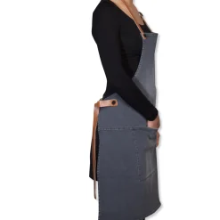 Dutchdeluxes Canvas BBQ Apron in Washed Grey Clearance