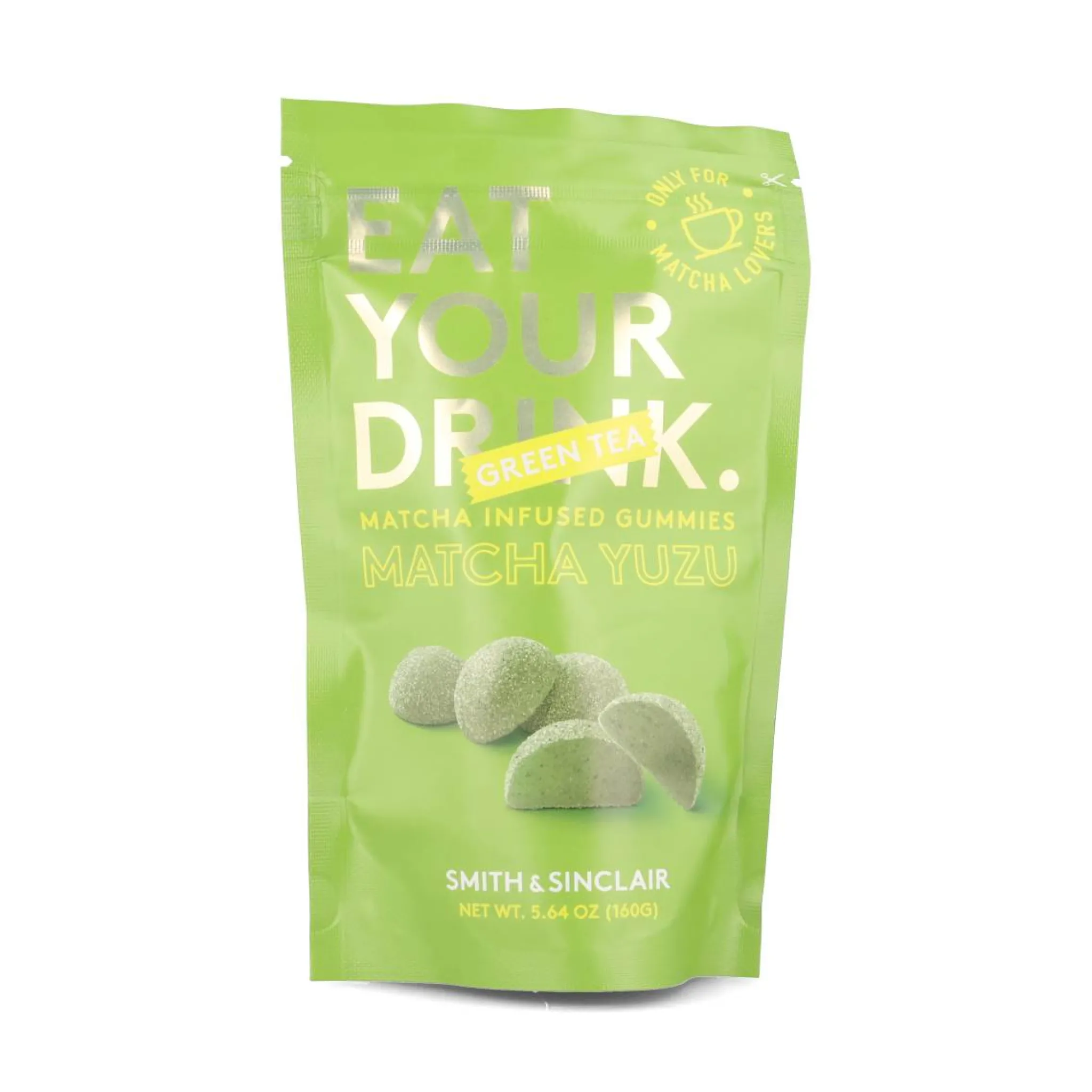 Smith & Sinclair Eat Your Drink Caffeinated Matcha Yuzu Jelly Sweets, 160g Outlet