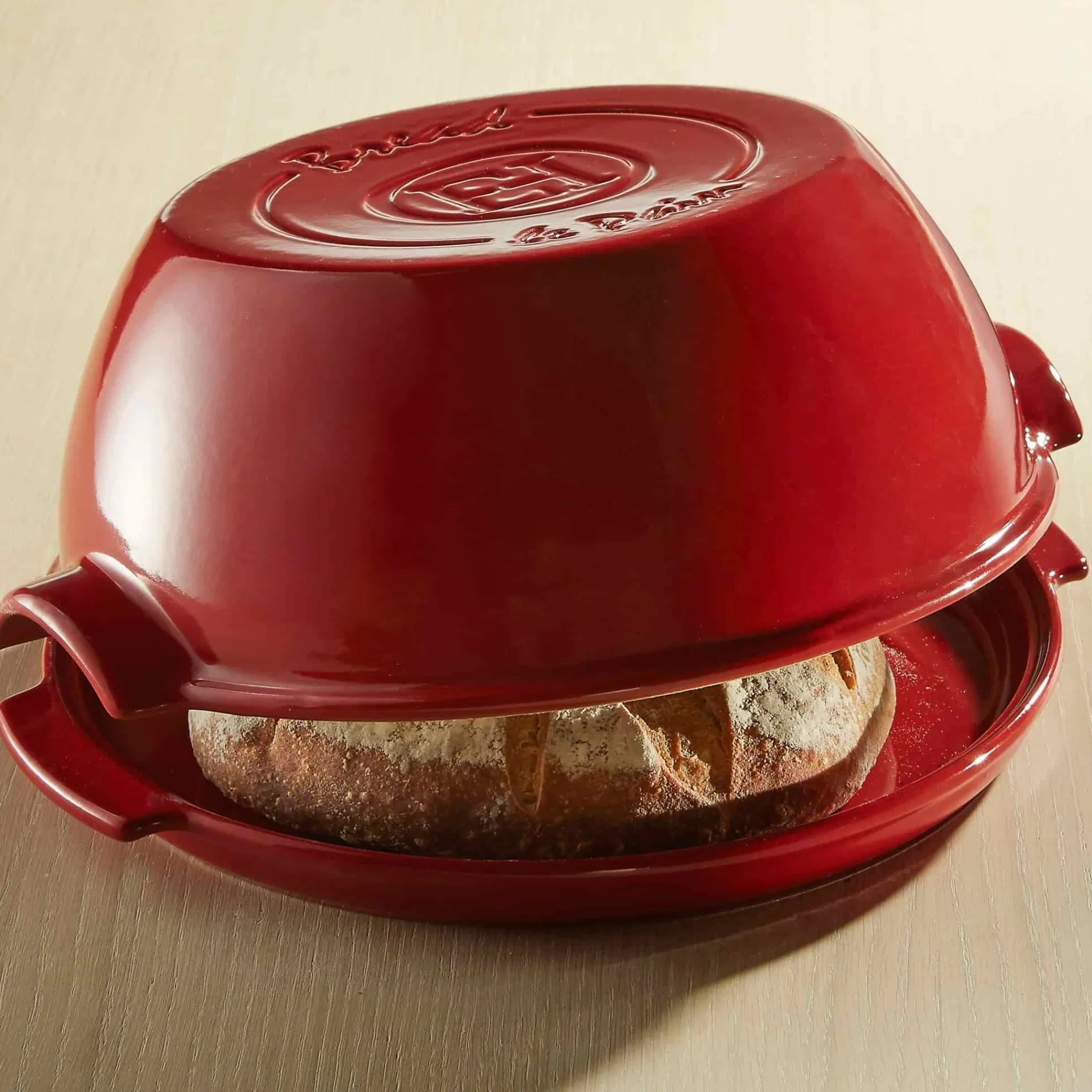 Emile Henry Red Round Bread Baker Clearance