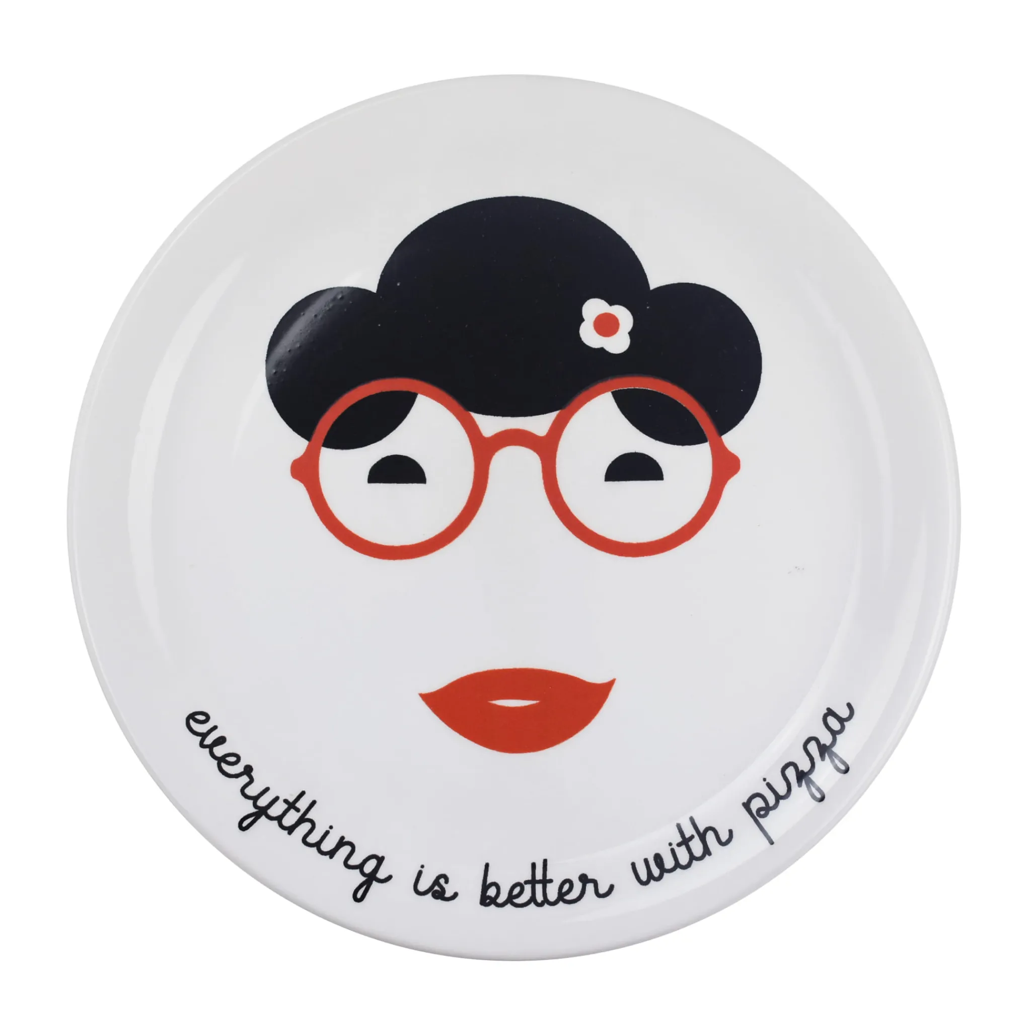 Ceramiche Salernitane Everything Is Better With Pizza Pizza Plate, 31cm Clearance