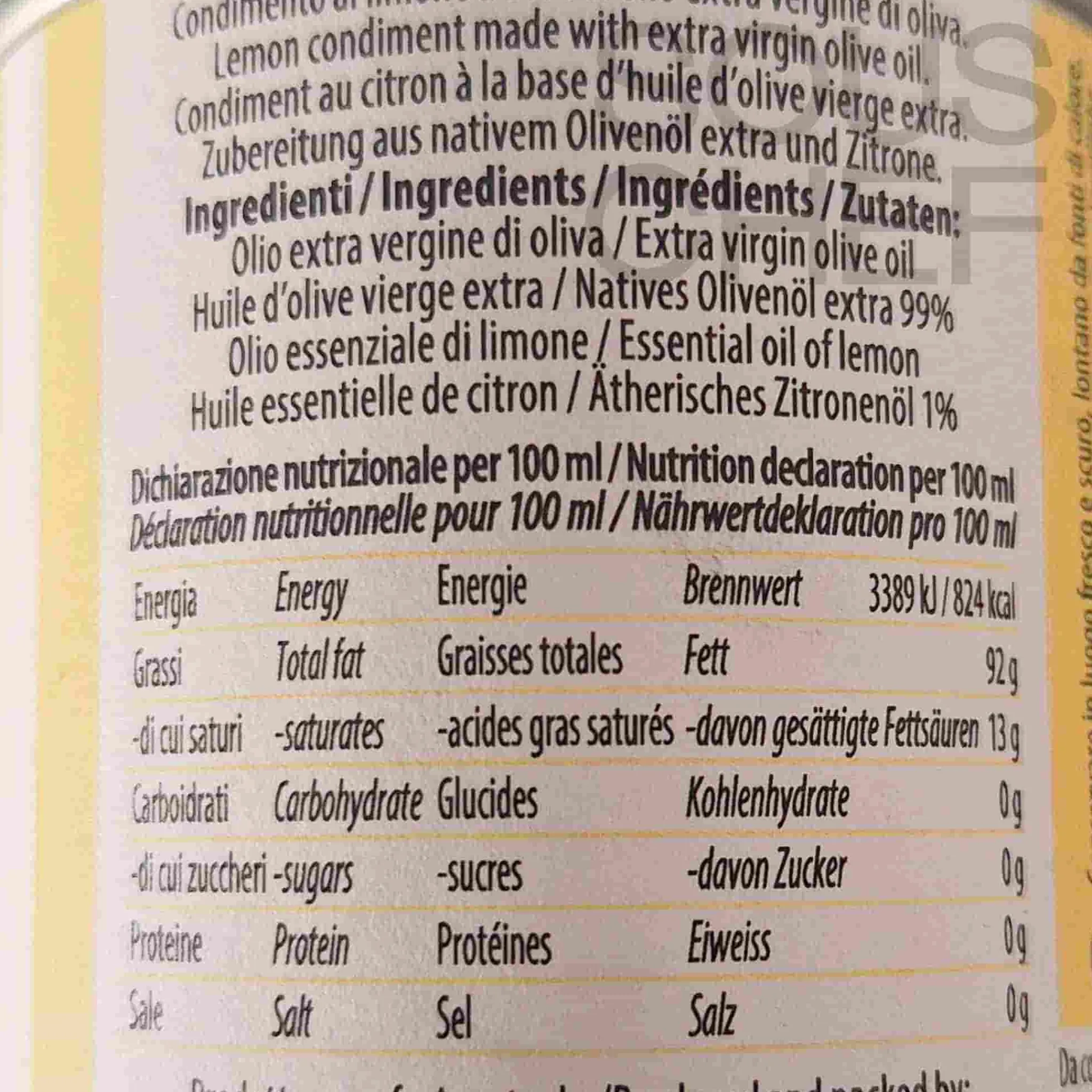 Galantino Puglian Lemon Extra Virgin Olive Oil, 100ml Hot