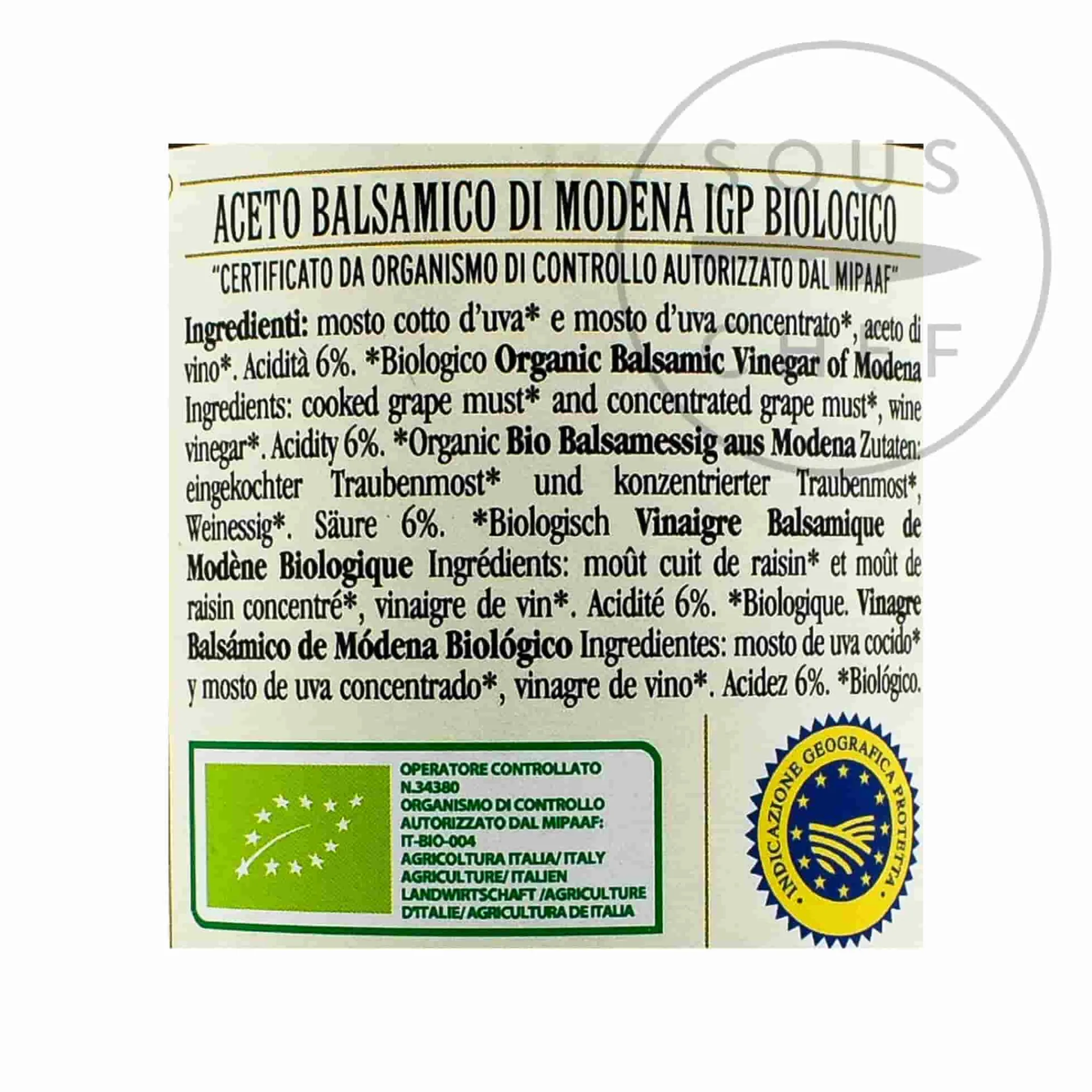 Giuseppe Giusti Giusti Organic Balsamic Vinegar 6 Year Aged, 250ml Discount