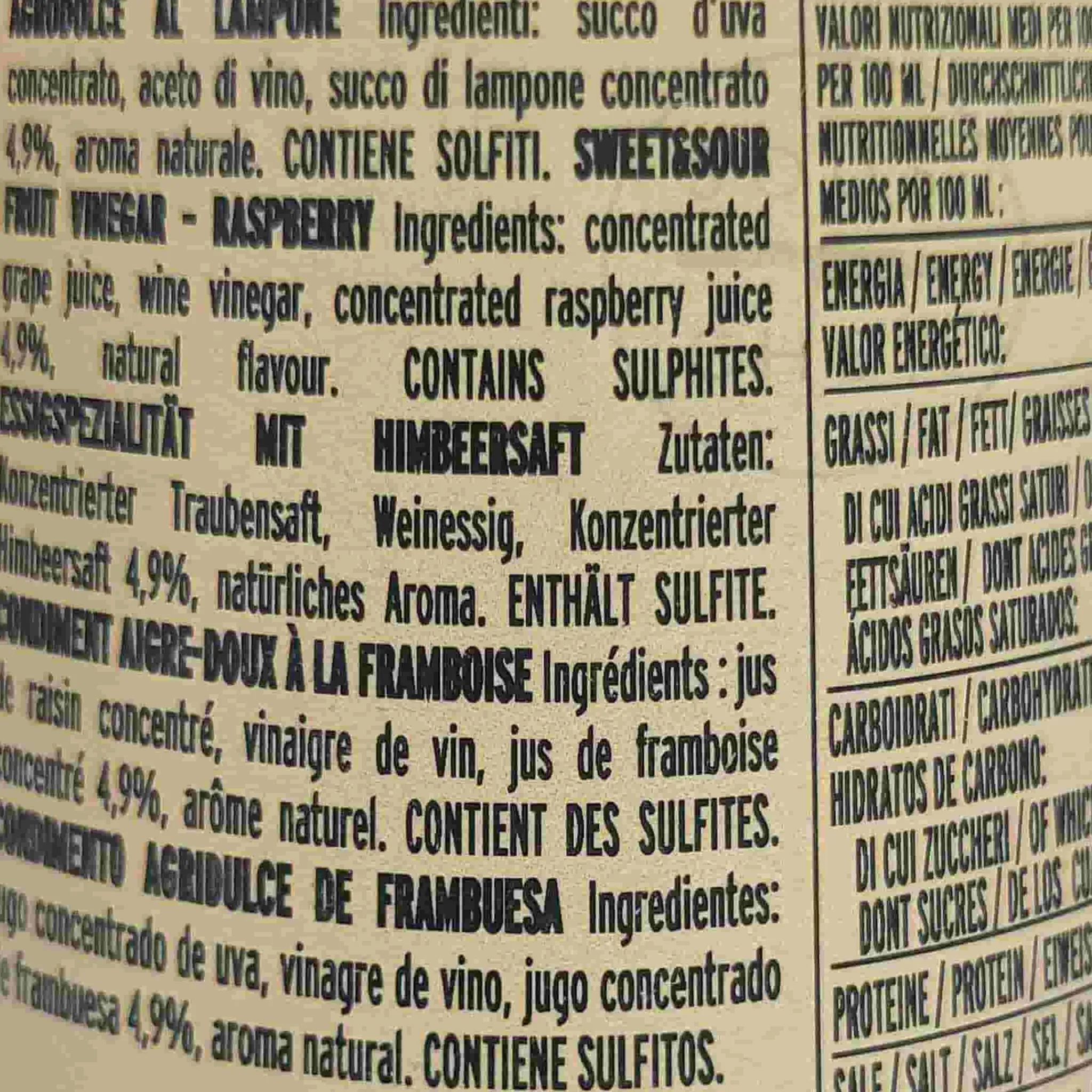 Giuseppe Giusti Giusti Sweet and Sour Raspberry Condiment, 250ml New