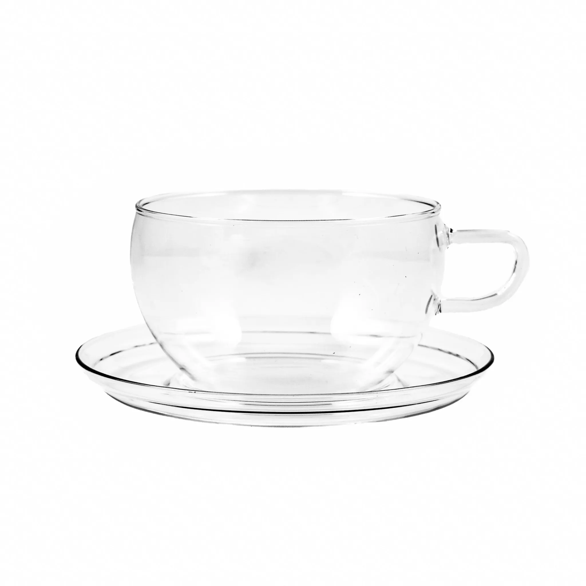 Trendglas Glass Teacup & Saucer, 400ml Discount
