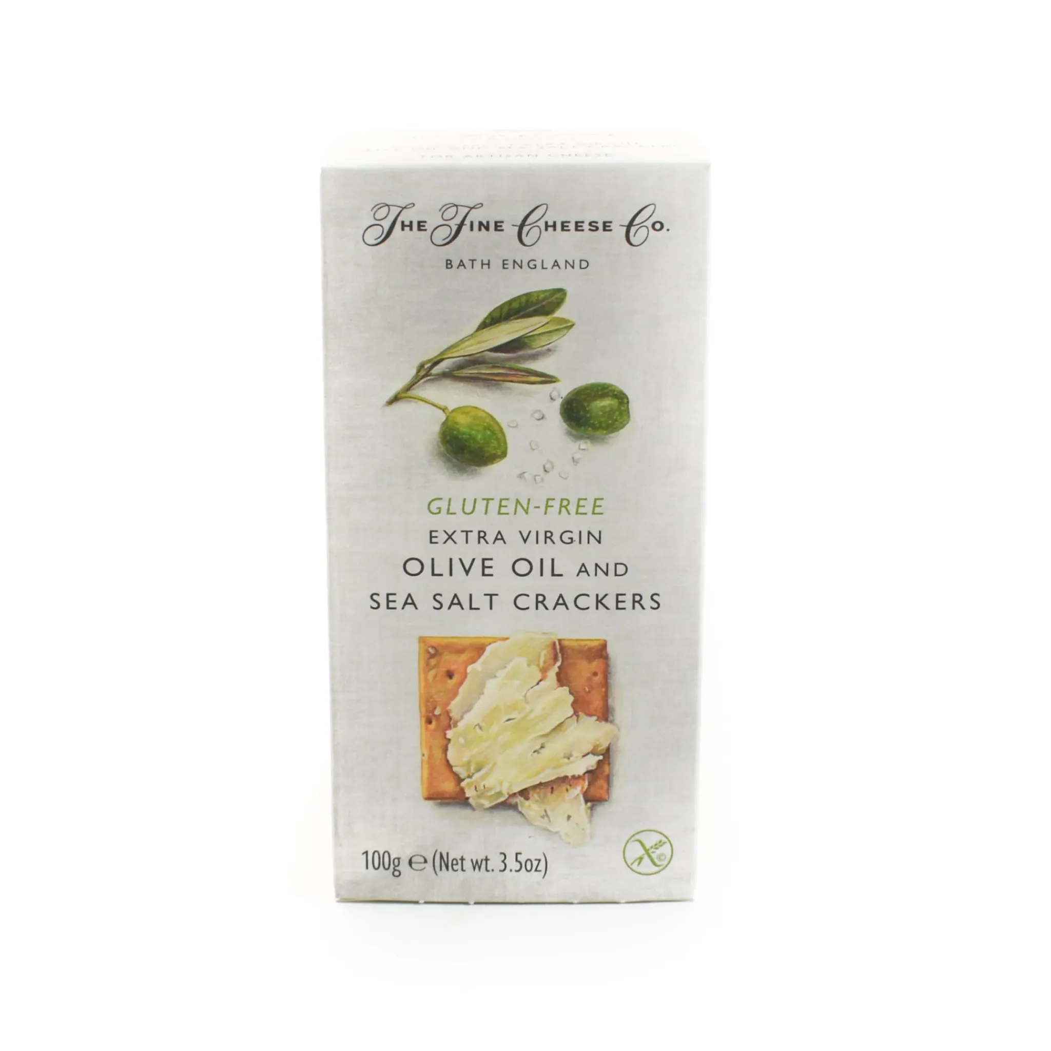 The Fine Cheese Co Gluten Free Extra Virgin Olive Oil & Sea Salt Crackers, 100g Discount