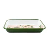 Kapka Green Marble Enamel Roasting & Serving Dish, 26cm Clearance