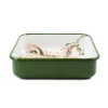 Kapka Green Marble Enamel Square Roasting & Serving Dish, 22cm
