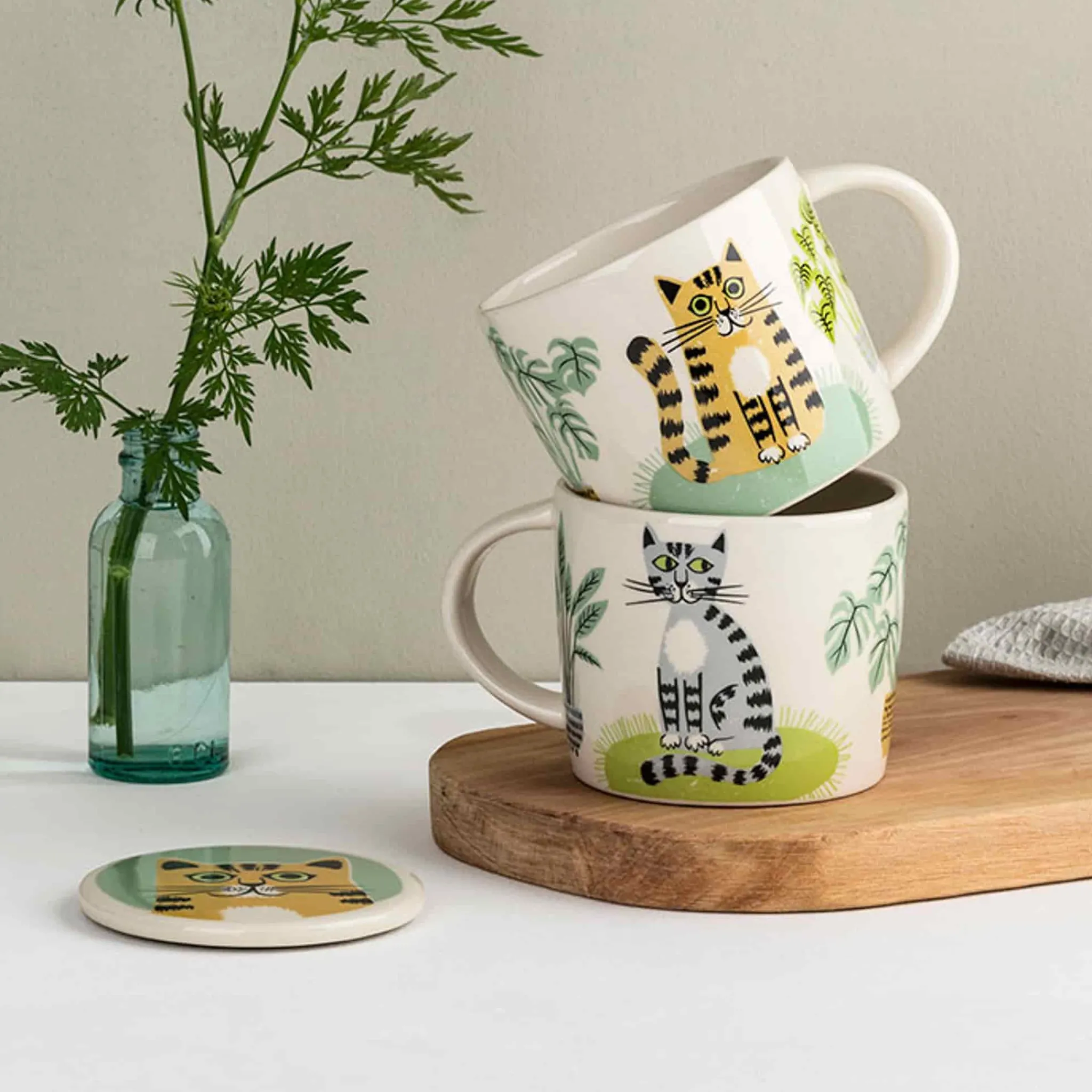 Hannah Turner Cat Mug, 350ml Hot