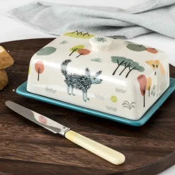 Hannah Turner Dog Butter Dish, 14.5x6.5cm Discount