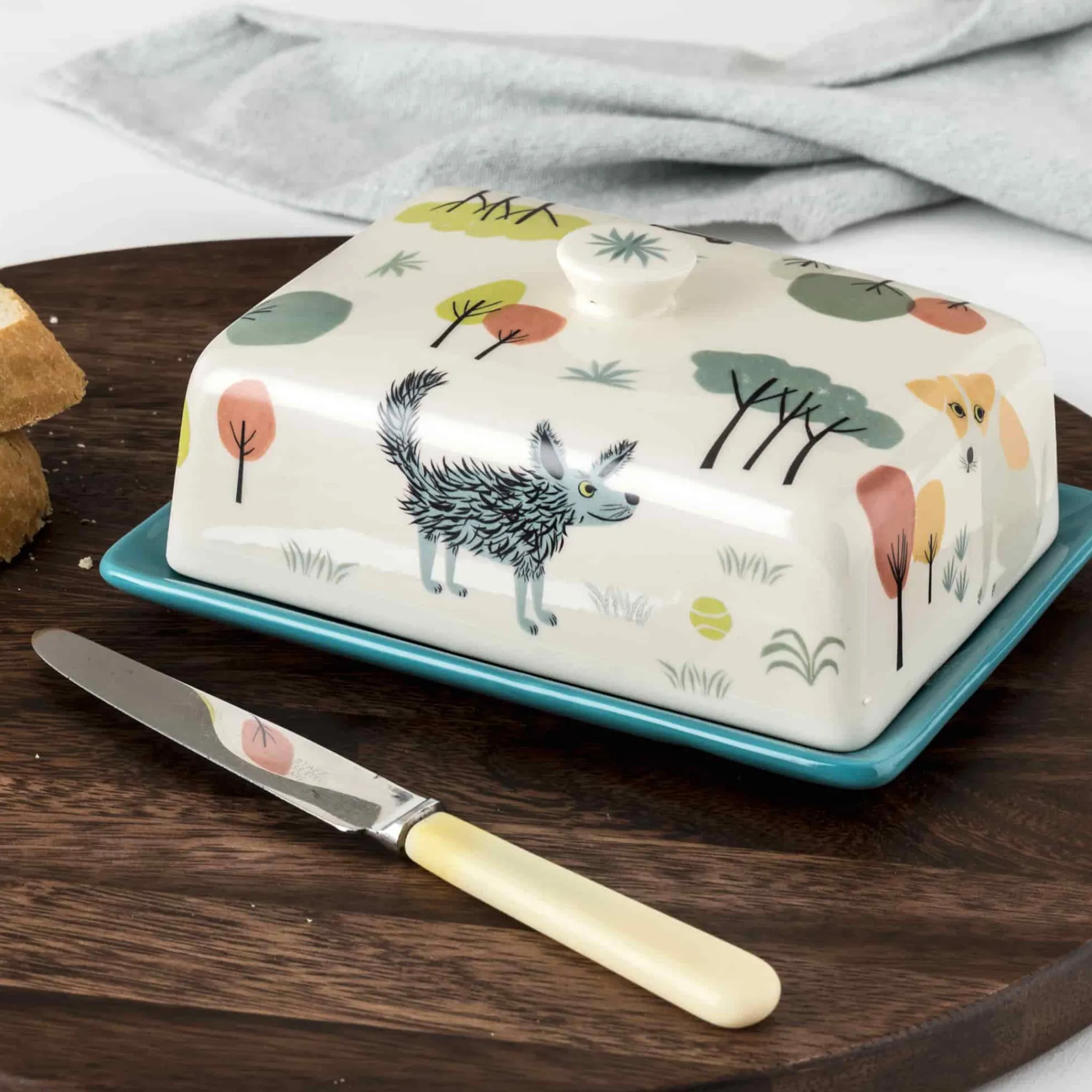 Hannah Turner Dog Butter Dish, 14.5x6.5cm Discount