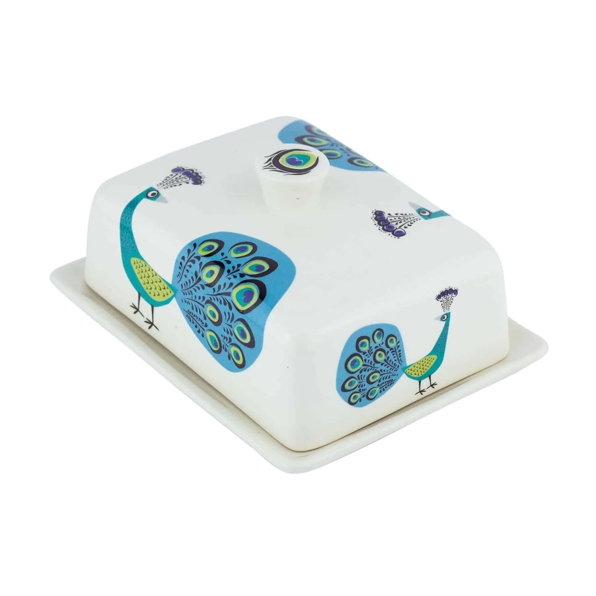 Hannah Turner Peacock Butter Dish, 16x8cm Online