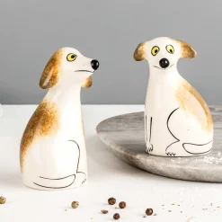 Hannah Turner Set of 2 Dog Salt & Pepper Shakers, 9.5cm Sale