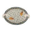 Bloomingville Hezha Blue Stoneware Serving Platter, 34x25cm Outlet