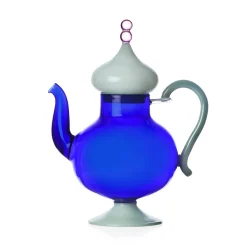 Ichendorf Milano Blue Teapot with Green Lid, 26.5cm Hot