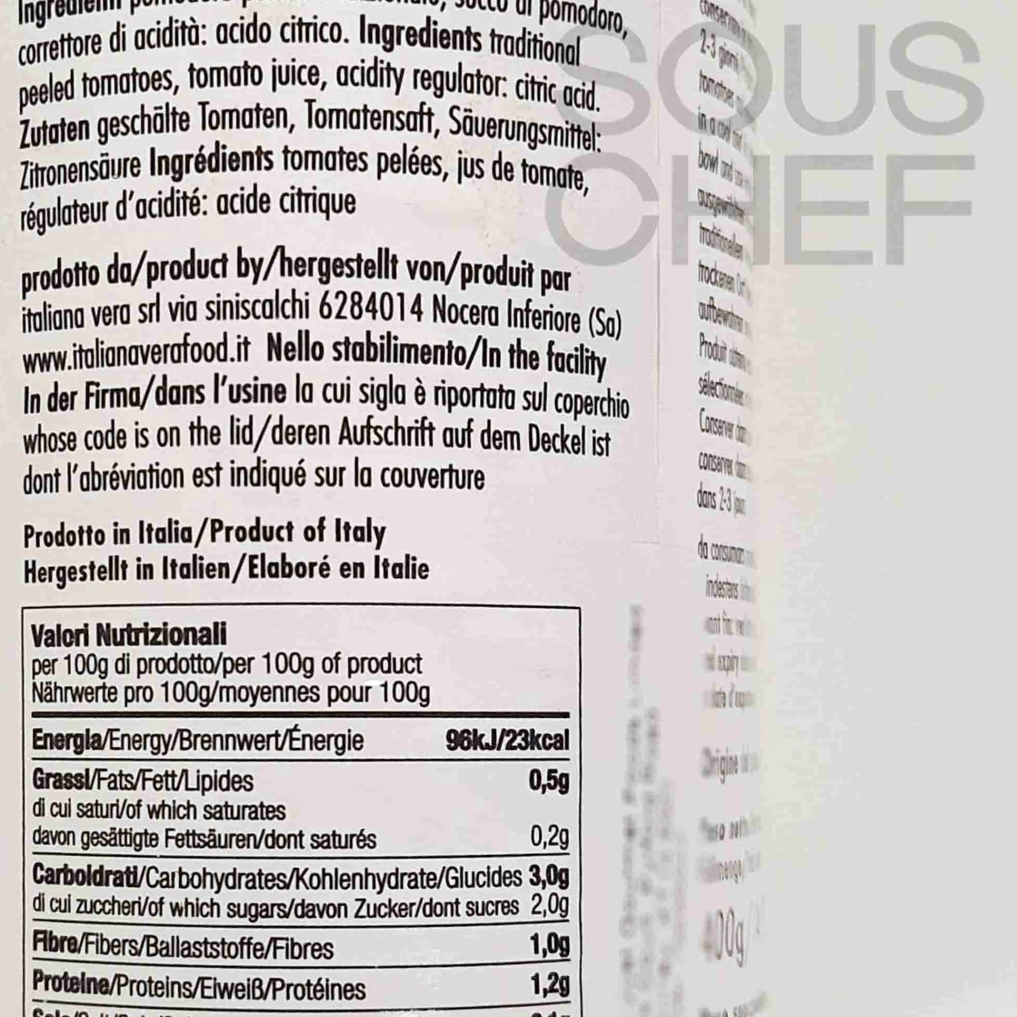 Italianavera Traditional Peeled Tomatoes in Botanical Tin, 400g New