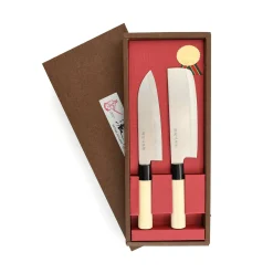 Kiji Stoneware & Ceramics Japanese Knife Duo - Santoku & Nakiri Sale