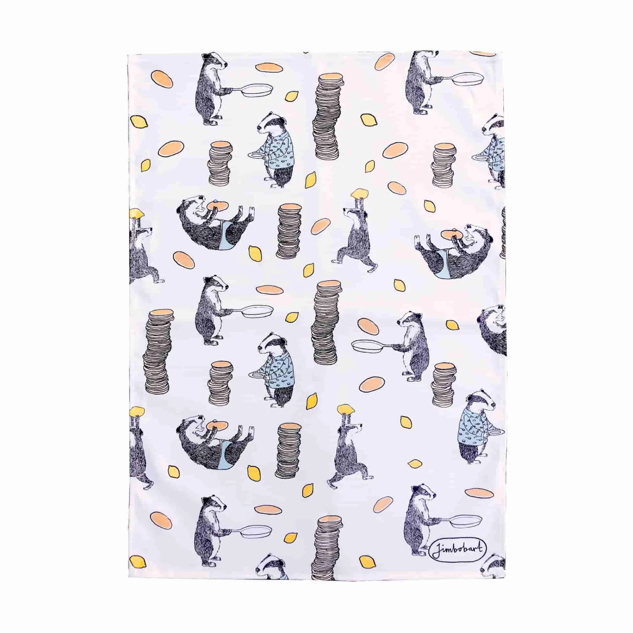 Jimbob Art Badger Pancakes Tea Towel Online