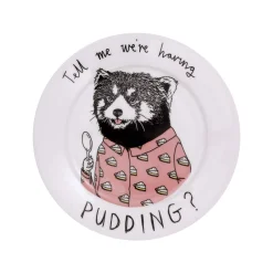 Jimbob Art Tell Me We're Having Pudding Side Plate, 20cm New