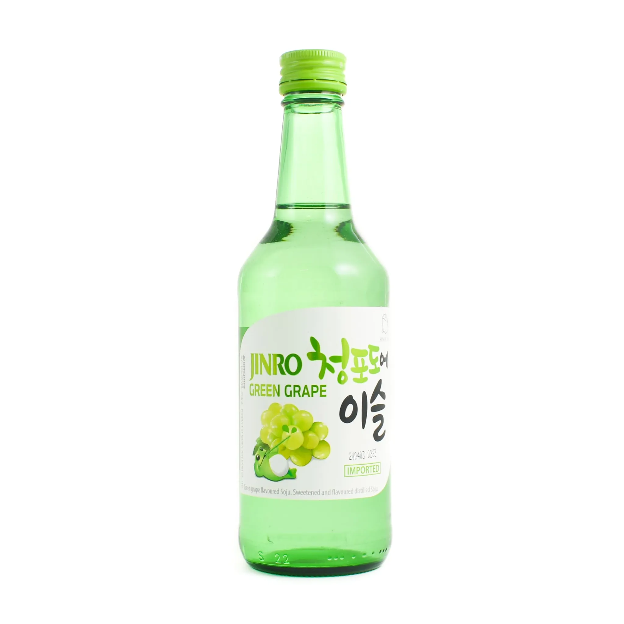 Jinro Chamisul Green Grape Soju 13V, 350ml Clearance