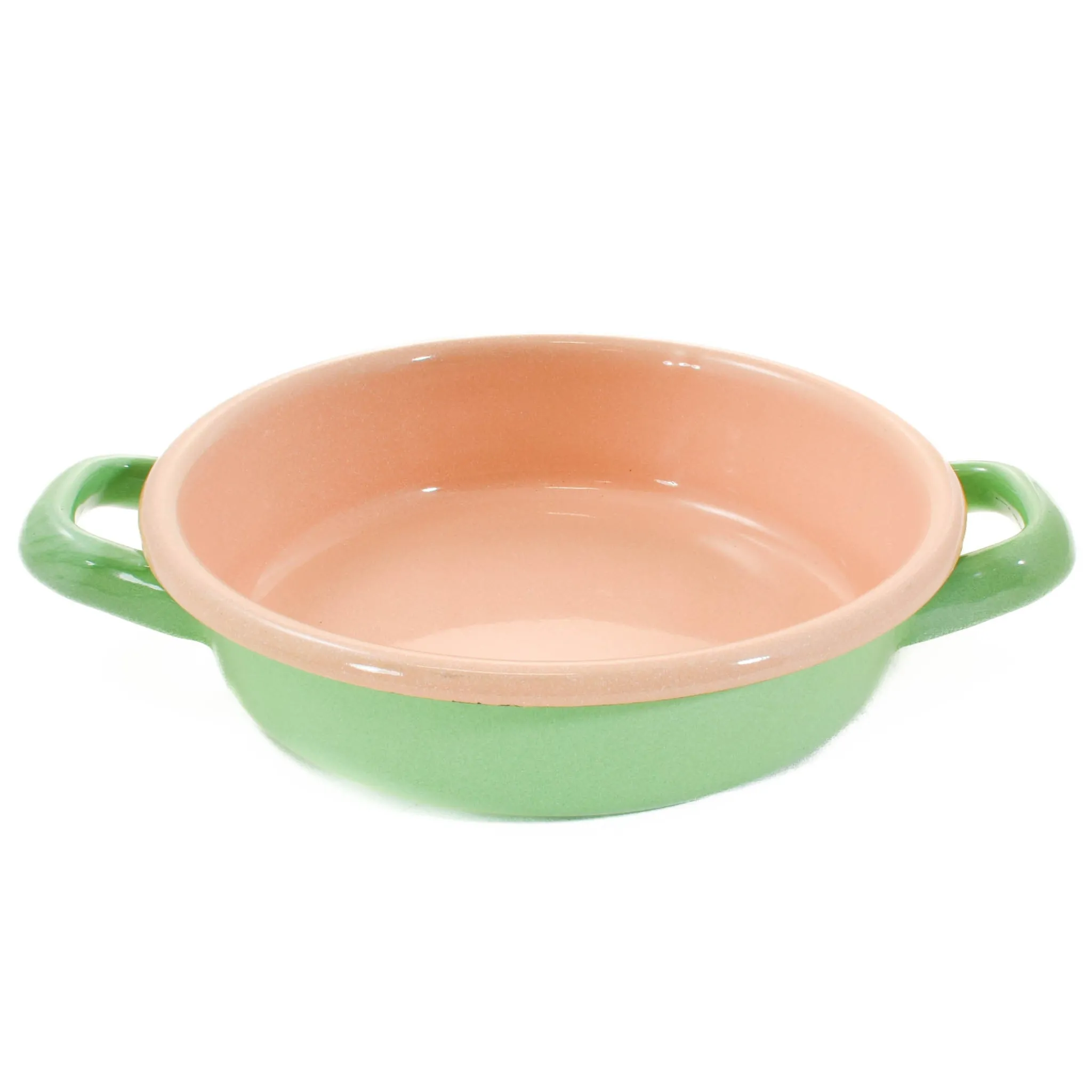 Kapka Enamel Kapka x Sous Chef Colourblock Enamel Frying Pan, 16cm, Green & Pink Best