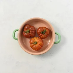 Kapka Enamel Kapka x Sous Chef Colourblock Enamel Frying Pan, 16cm, Green & Pink Best