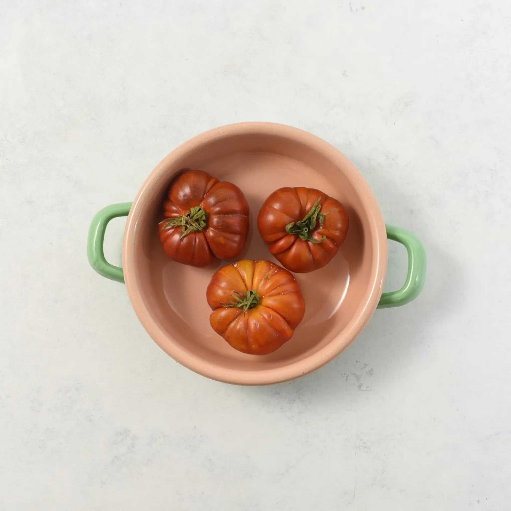 Kapka Enamel Kapka x Sous Chef Colourblock Enamel Frying Pan, 16cm, Green & Pink Best