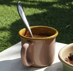 Kapka Enamel Kapka x Sous Chef Colourblock Enamel Mug, Pink & Yellow, 350ml Outlet