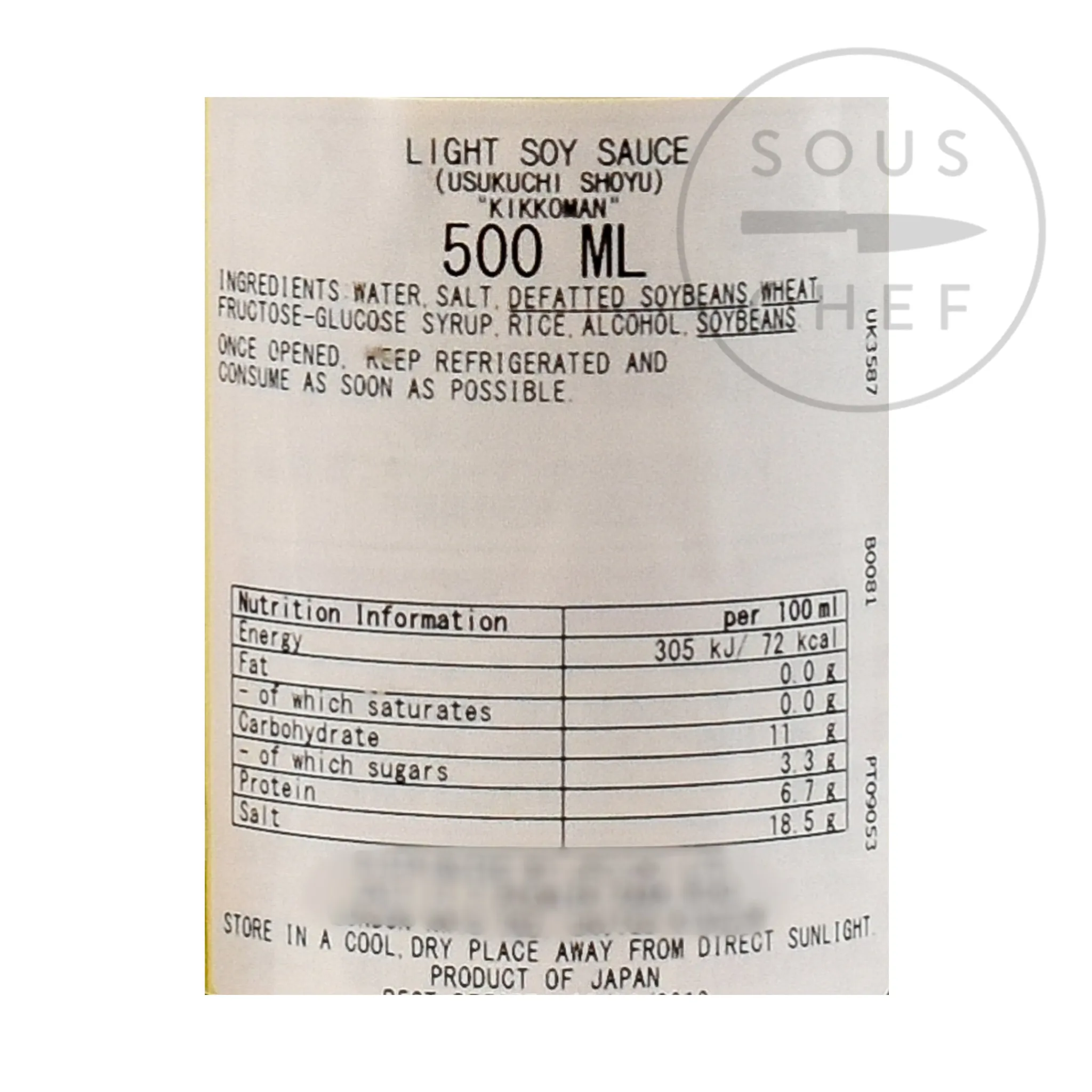 Kikkoman Usukuchi Shoyu - Light Soy Sauce, 500ml Discount