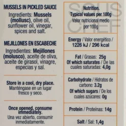 La Brújula La Brujula Galician Mussels in Escabeche, 110g Sale