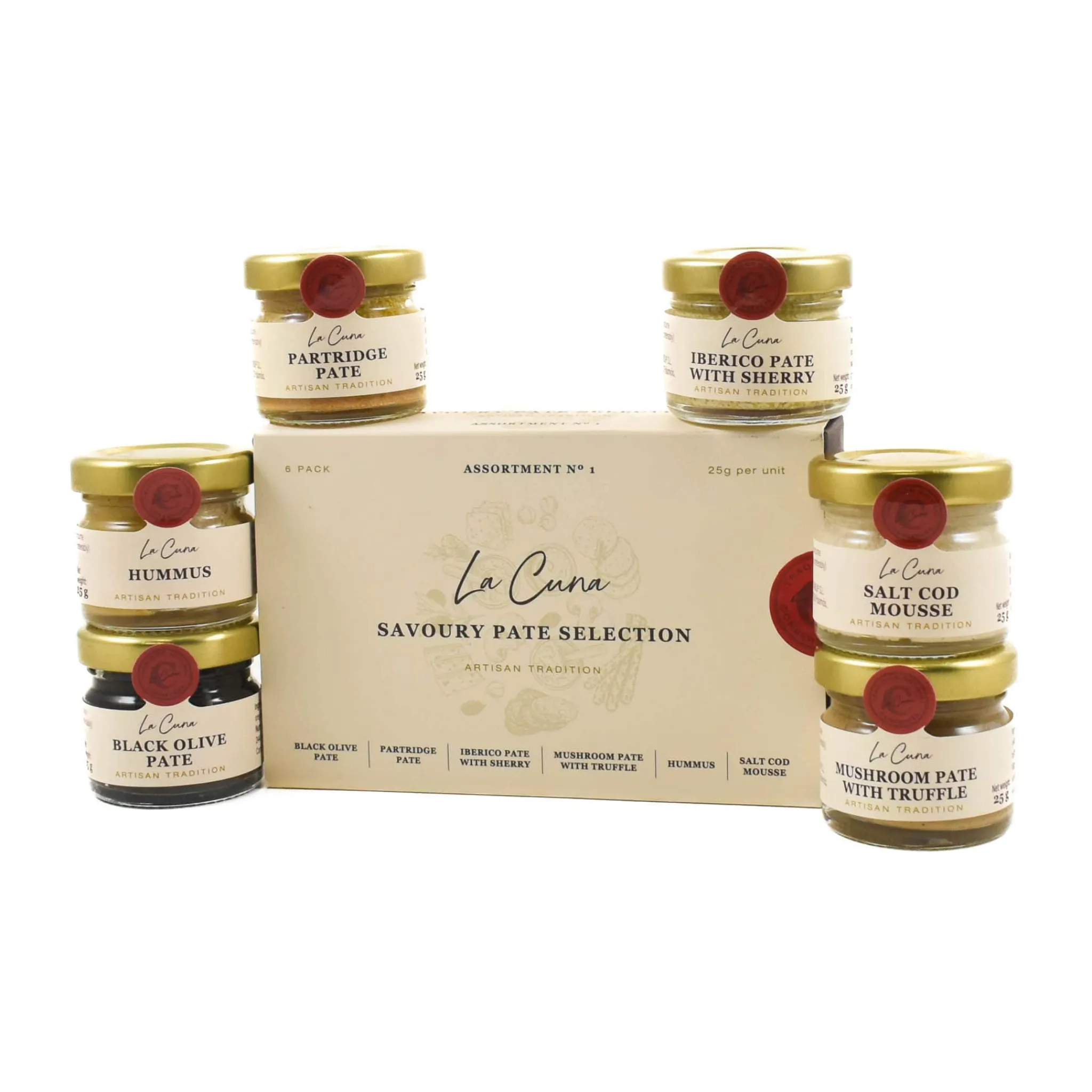 La Cuna Savoury Pate Selection, 6x25g Hot