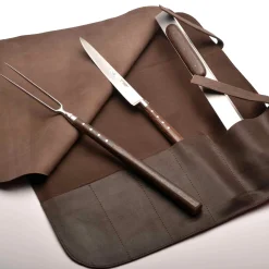 Laguiole en Aubrac BBQ Set with Leather Roll Best