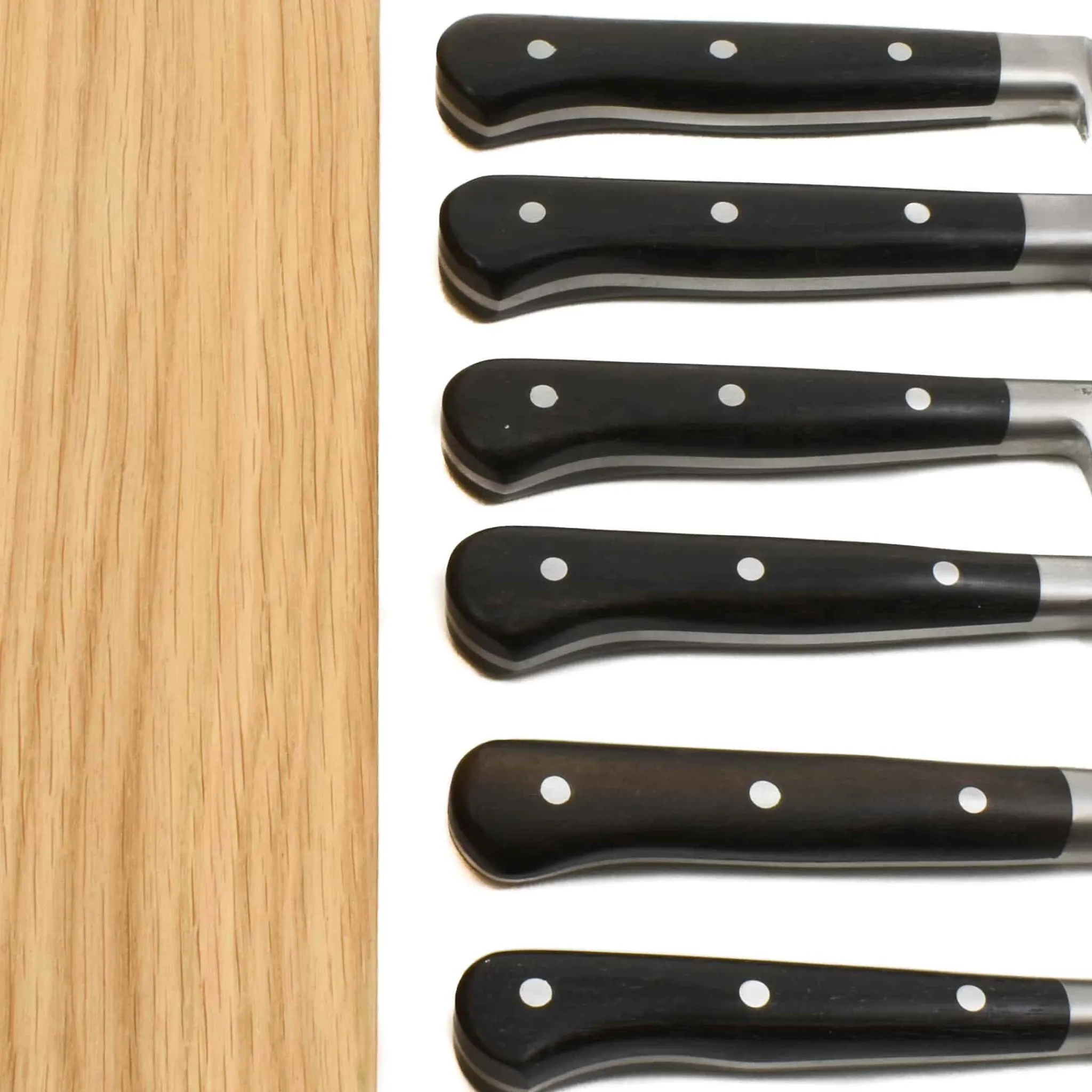 Laguiole en Aubrac Classic Knife Block of 6 Kitchen Knives, Ebony Outlet
