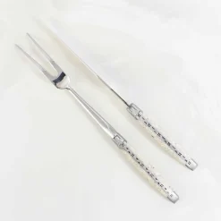 Laguiole en Aubrac Oyster Shell Handle Carving Set Sale