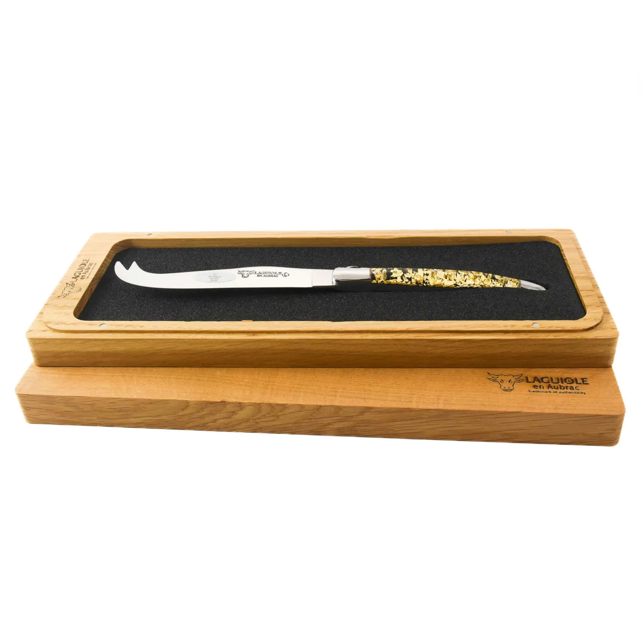 Laguiole en Aubrac Soft Cheese Knife, Gold Foil Best