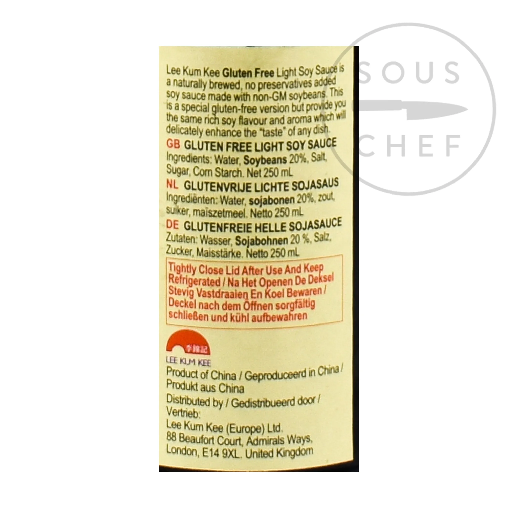 Lee Kum Kee Gluten Free Soy Sauce, 250ml Outlet
