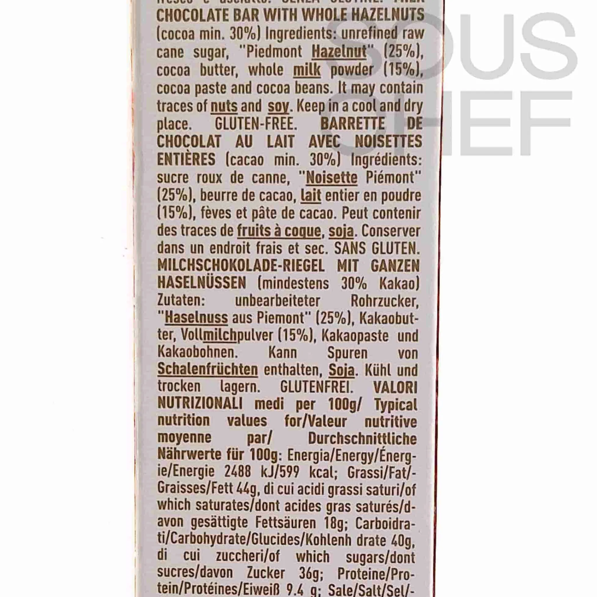 Leone Milk Chocolate Bar with Whole Hazelnuts, 55g