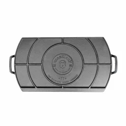 Lodge Blacklock Cast Iron Double Burner, 25.5x50.8cm Sale