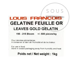 Louis Francois Gelatine Sheets, 1kg Outlet