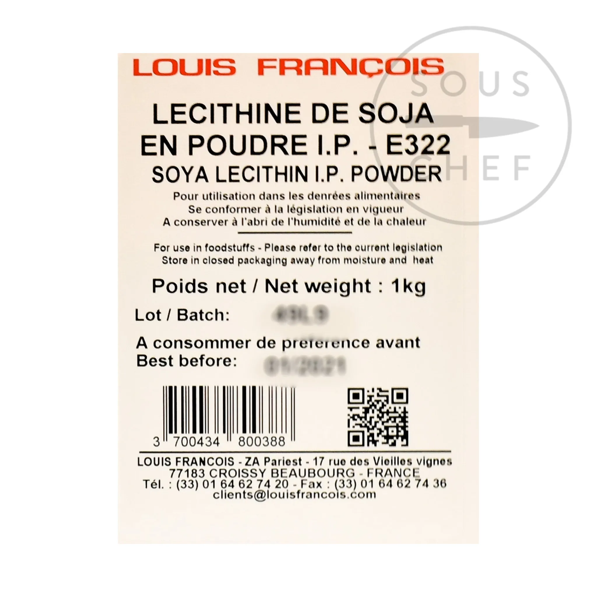 Louis Francois Soy Lecithin Powder, 1kg Best