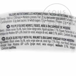 Maison Bremond Black Olive Tapenade with Fig, Walnut Balsamic Vingegar of Modena, 100g Discount