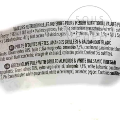 Maison Bremond Green Olive Tapenade with Grilled Almonds & White Balsamic Vinegar, 100g Best