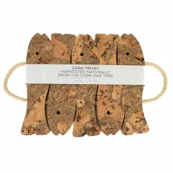 Liga Marbled Cork Five Fish Trivet, 22cm Outlet