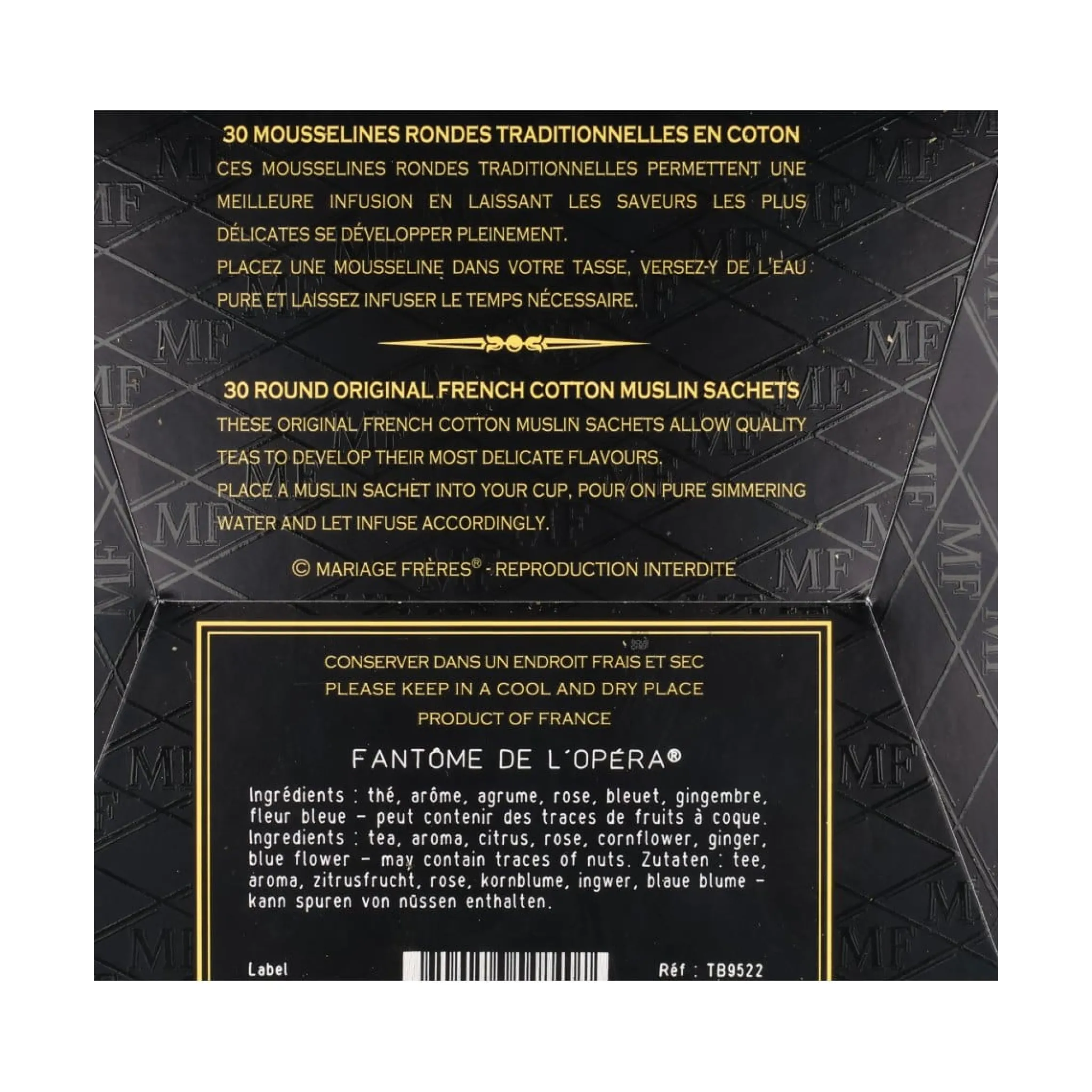 Mariage Freres Fantome de l'Opera Tea Bags, 75g Hot