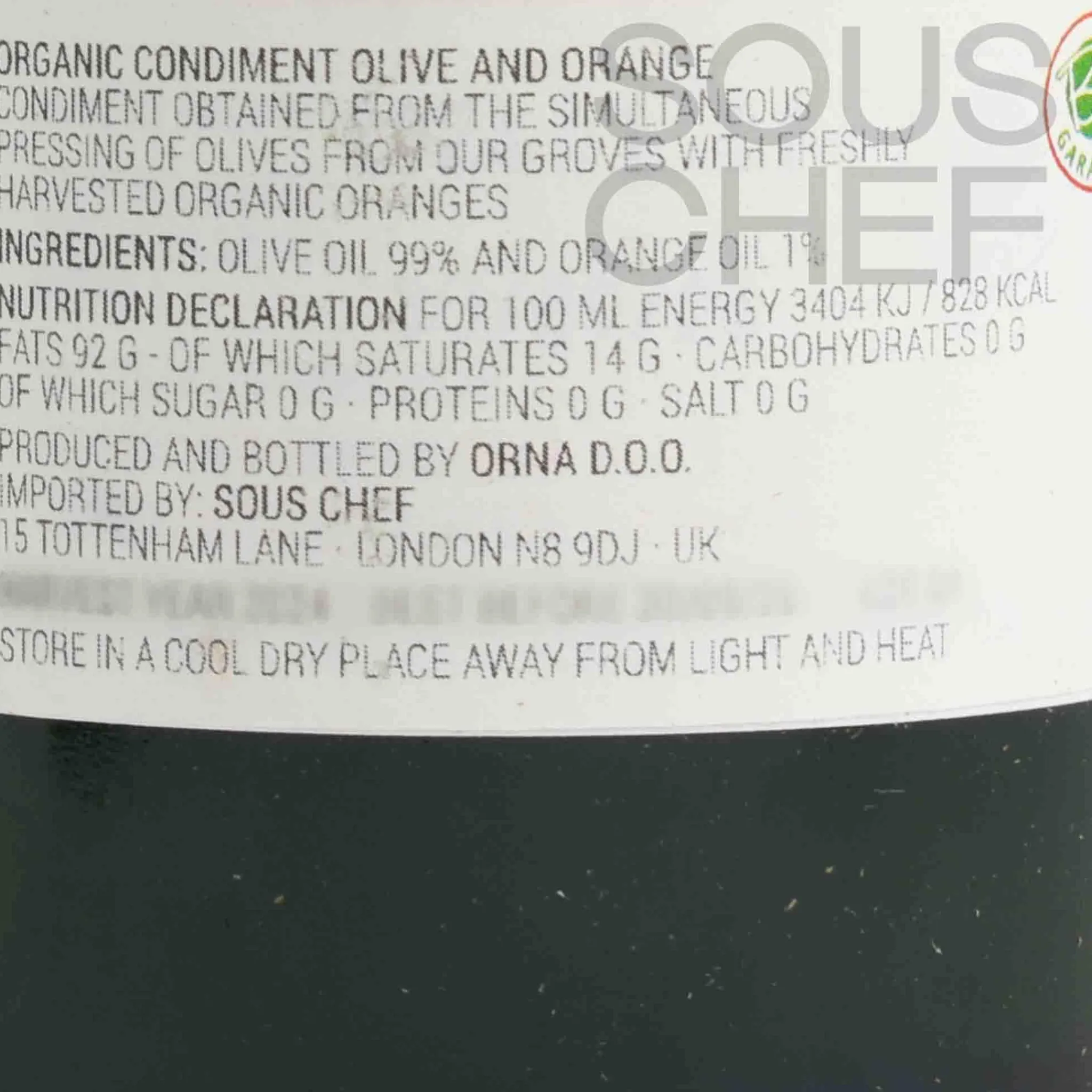 Mate Organic Orange Flavoured Olive Oil, 250ml