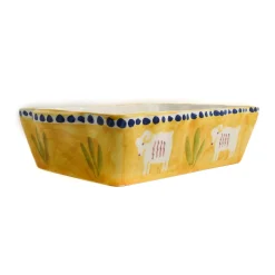 Materia Gallina Yellow Goat Rectangular Roasting Dish New